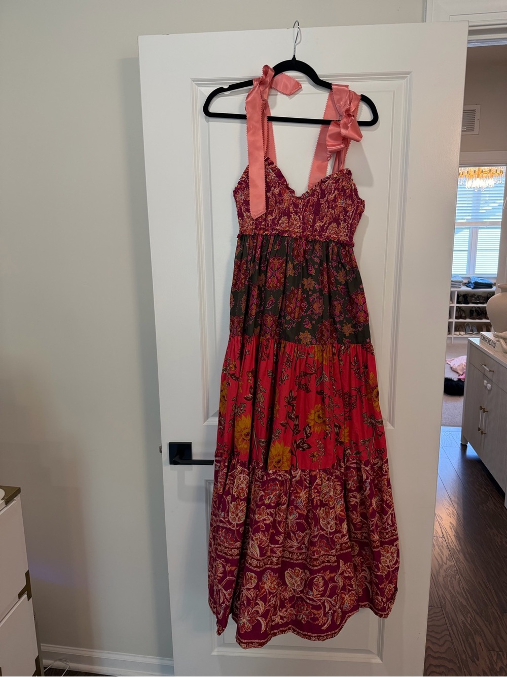 Free People Floral Maxi Dress with Ruffled Straps - Picture 3 of 4